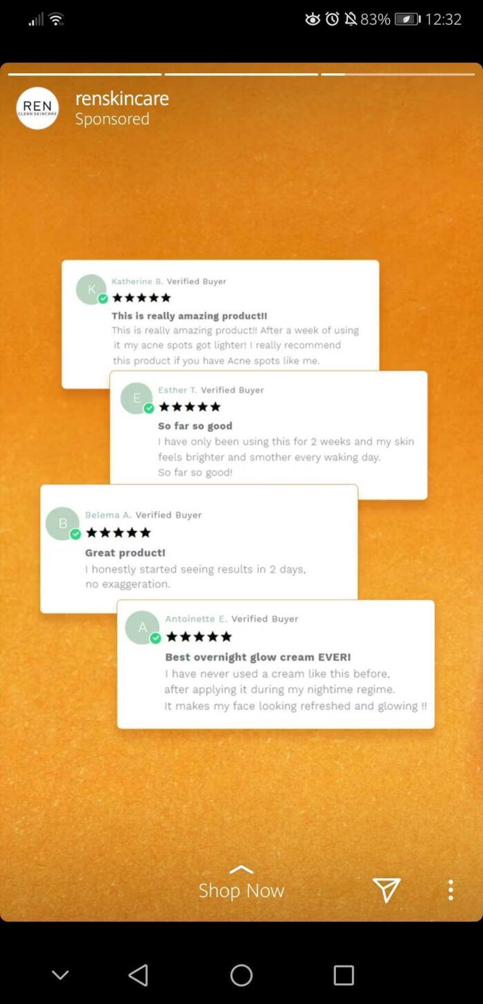 Ren Skin Care Customer Reviews